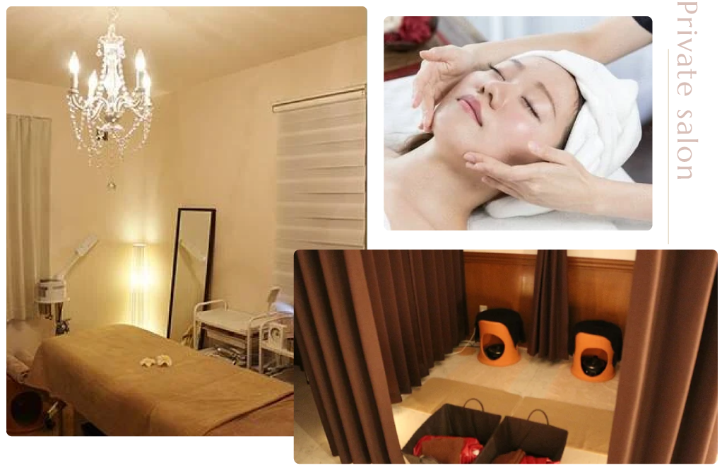 白やベージュを基調とした店内